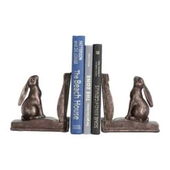 Hello Honey® Rustic Bronze Rabbit On Book Bookends Set -Michaels Decor Sale D588071S 4