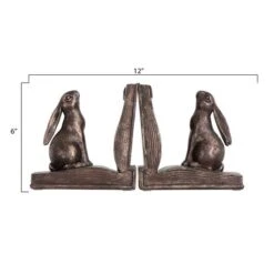 Hello Honey® Rustic Bronze Rabbit On Book Bookends Set -Michaels Decor Sale D588071S 5