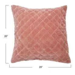 Hello Honey® 20'' Pink Square Quilted Velvet Pillow Cover -Michaels Decor Sale D588102S 5
