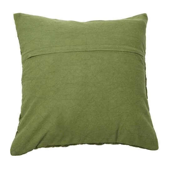 Hello Honey® 20'' Green Square Quilted Velvet Pillow Cover 5 Hello Honey® 20'' Green Square Quilted Velvet Pillow Cover - Image 3