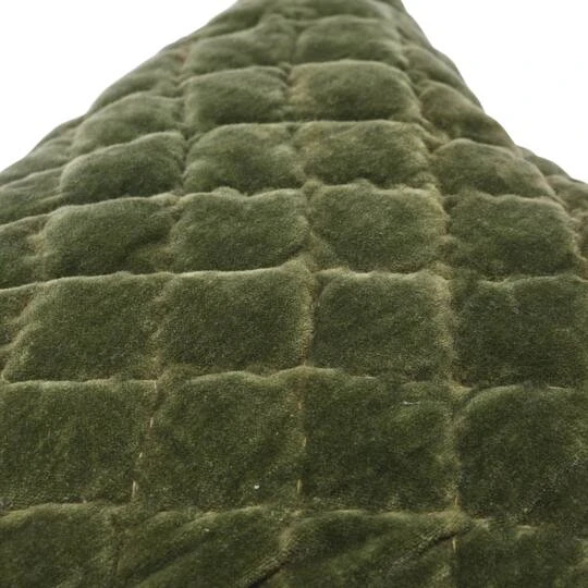 Hello Honey® 20'' Green Square Quilted Velvet Pillow Cover 7 Hello Honey® 20'' Green Square Quilted Velvet Pillow Cover - Image 5