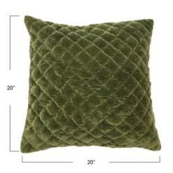 Hello Honey® 20'' Green Square Quilted Velvet Pillow Cover 13 Hello Honey® 20'' Green Square Quilted Velvet Pillow Cover -Michaels Decor Sale D588110S 5