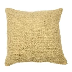 Hello Honey® 20'' Brown Square Boucle Cotton Pillow Cover