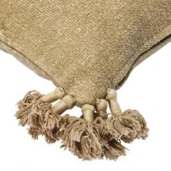 Hello Honey® Tan Square Canvas Pillow Cover With Tassels -Michaels Decor Sale D588140S 3