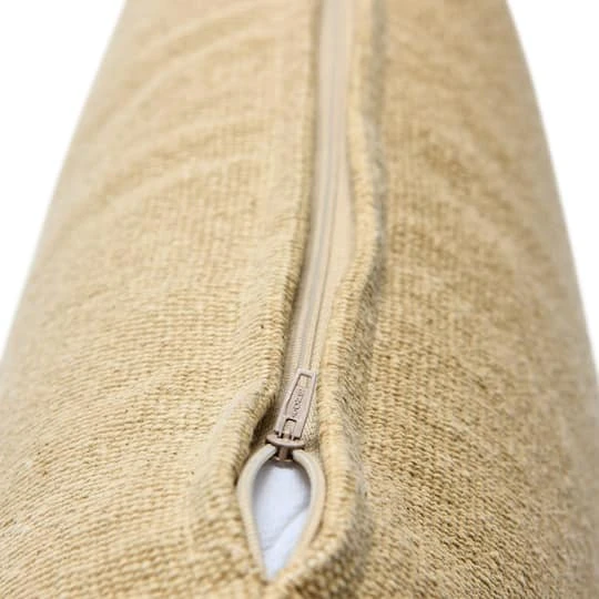 Hello Honey® Tan Woven Canvas Lumbar Pillow Cover 6 Hello Honey® Tan Woven Canvas Lumbar Pillow Cover - Image 4