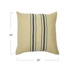 Hello Honey® Ivory Square Multistripe Woven Cotton Pillow Cover -Michaels Decor Sale D588163S 4