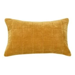 Hello Honey® 20" Quilted Velvet Lumbar Pillow Cover Orange