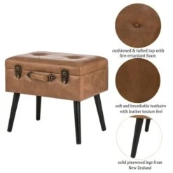 Glitzhome® Leatherette Upholstered Storage Stool -Michaels Decor Sale D588444S 7