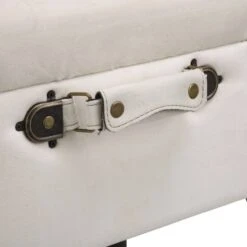 Glitzhome® Velvet Upholstered Storage Stool Seashell White 16 Glitzhome® Velvet Upholstered Storage Stool Seashell White -Michaels Decor Sale D588447S 5