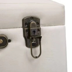 Glitzhome® Velvet Upholstered Storage Stool Seashell White 17 Glitzhome® Velvet Upholstered Storage Stool Seashell White -Michaels Decor Sale D588447S 6