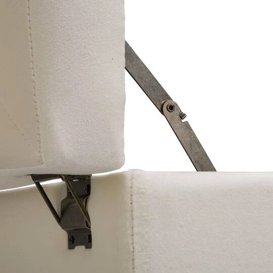 Glitzhome® Velvet Upholstered Storage Stool Seashell White 11 Glitzhome® Velvet Upholstered Storage Stool Seashell White - Image 9