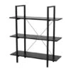 Glitzhome® 41.5" Black Modern Industry 3-Tier Bookcase -Michaels Decor Sale D588449S 1