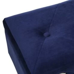Glitzhome® Velvet Upholstered Storage Stool Navy Blue -Michaels Decor Sale D588451S 7