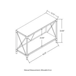Glitzhome® Modern Industry Metal Wooden Console Table -Michaels Decor Sale D588458S 8