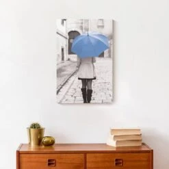 Blue Umbrella 12" X 18" Canvas Wall Art -Michaels Decor Sale D588814S 4