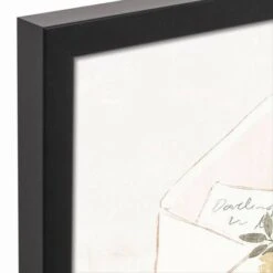 Romantic Floral Letter 12" X 12" Black Framed Canvas -Michaels Decor Sale D588849S 3