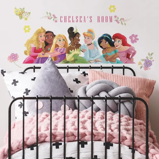 RoomMates Disney Princesses Peel & Stick Giant Wall Decal Set With Alphabet 6 RoomMates Disney Princesses Peel & Stick Giant Wall Decal Set With Alphabet - Image 4