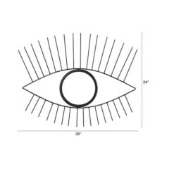 24" Black Metal Eye Wall Mirror -Michaels Decor Sale D590083S 2