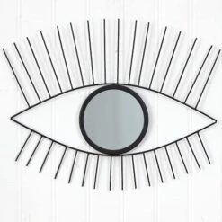 24" Black Metal Eye Wall Mirror -Michaels Decor Sale D590083S 3