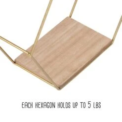 Honey Can Do 12" Gold Hexagonal Decorative Metal Wall Shelves -Michaels Decor Sale D598076S 12