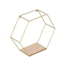 Honey Can Do 12" Gold Hexagonal Decorative Metal Wall Shelves -Michaels Decor Sale D598076S 4