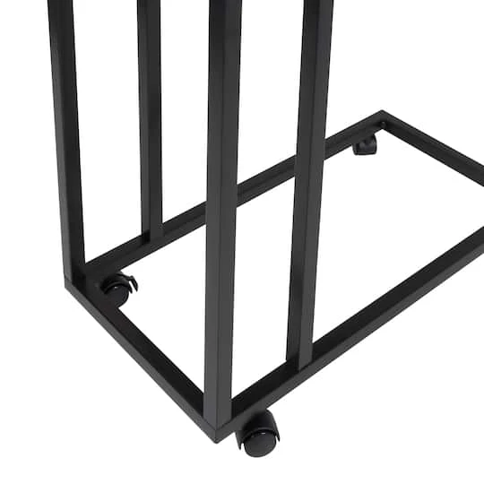 Honey Can Do Light Gray Side Table On Wheels 7 Honey Can Do Light Gray Side Table On Wheels - Image 5