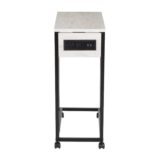 Honey Can Do Light Gray Side Table On Wheels 8 Honey Can Do Light Gray Side Table On Wheels - Image 6