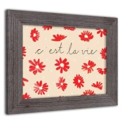 C'est La Vie Florals Wall Print In Frame Gray -Michaels Decor Sale D598586S 2
