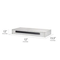 Whitewashed "Gather" Text Engraving Floating Wall Shelf -Michaels Decor Sale D598816S 6