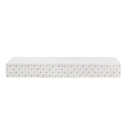 Small White Rustic Embossed Wood Floating Wall Shelf 14 Small White Rustic Embossed Wood Floating Wall Shelf -Michaels Decor Sale D598830S 5