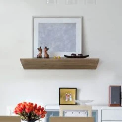 Small Natural Wedge Wood Floating Wall Shelf 11 Small Natural Wedge Wood Floating Wall Shelf -Michaels Decor Sale D598845S 2