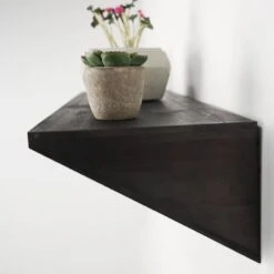 Small Black Wedge Wood Floating Wall Shelf 13 Small Black Wedge Wood Floating Wall Shelf -Michaels Decor Sale D598849S 4