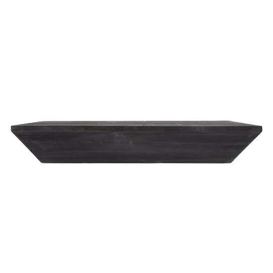 Small Black Wedge Wood Floating Wall Shelf 8 Small Black Wedge Wood Floating Wall Shelf - Image 6