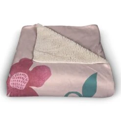 Pink Florals 50" X 60" Coral Fleece Blanket -Michaels Decor Sale D599942S 2