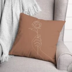 Floral Line Drawing Throw Pillow 7 Floral Line Drawing Throw Pillow -Michaels Decor Sale D600247S 2