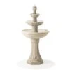 Glitzhome® 45" 3-Tier Ceramic Outdoor Fountain Sand Beige Terrazzo -Michaels Decor Sale D600495S 1