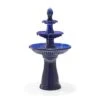 Glitzhome® 45" 3-Tier Ceramic Outdoor Fountain Cobalt Blue 2 Glitzhome® 45" 3-Tier Ceramic Outdoor Fountain Cobalt Blue -Michaels Decor Sale D600496S 1