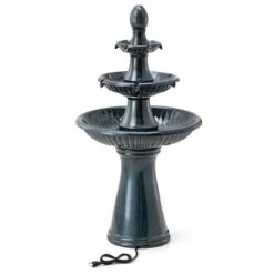 Glitzhome® 45" 3-Tier Ceramic Outdoor Fountain Turquoise -Michaels Decor Sale D600497S 17