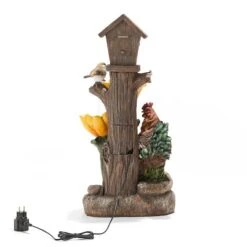 Glitzhome® 28.5" Farmhouse Sunflowers & Birdhouse Outdoor Fountain -Michaels Decor Sale D600499S 8