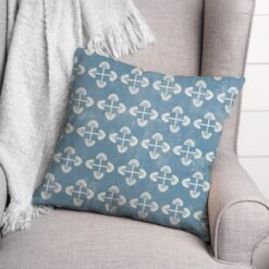 Blue Tribal Pattern Throw Pillow -Michaels Decor Sale D602202S 3