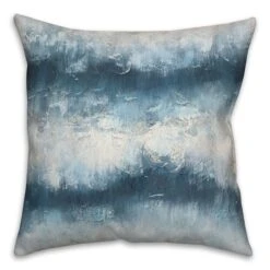 Painterly Abstract Waves Throw Pillow