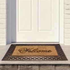 Northlight Gold & Natural Coir Welcome Doormat -Michaels Decor Sale D602918S 2
