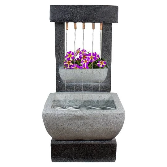 Northlight 26" LED Rainfall Outdoor Water Fountain With Planter 4 Northlight 26" LED Rainfall Outdoor Water Fountain With Planter - Image 2
