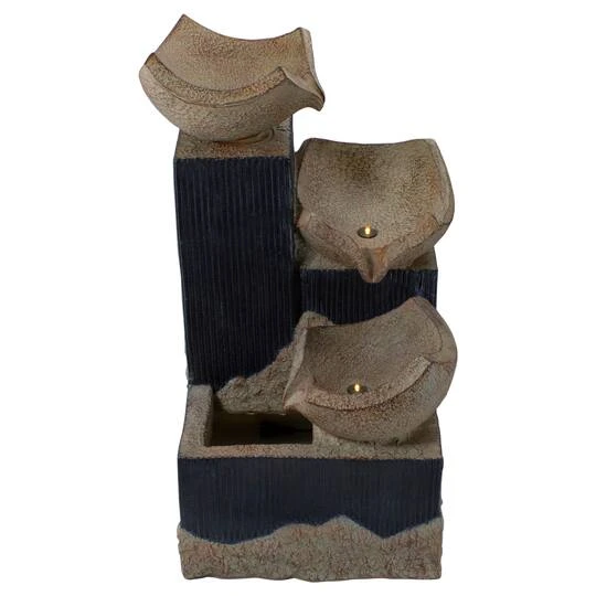 Northlight 21" LED Lighted Cascading 3-Tier Bowl Outdoor Water Fountain 7 Northlight 21" LED Lighted Cascading 3-Tier Bowl Outdoor Water Fountain - Image 5