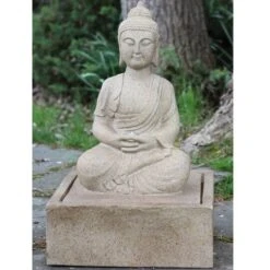 Northlight 28" LED Lighted Praying Buddha Outdoor Water Fountain -Michaels Decor Sale D604378S 3
