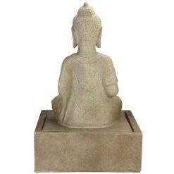 Northlight 28" LED Lighted Praying Buddha Outdoor Water Fountain -Michaels Decor Sale D604378S 4