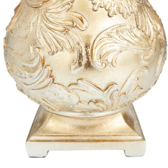 13" Gold Round Traditional Decorative Jar 9 13" Gold Round Traditional Decorative Jar - Image 7