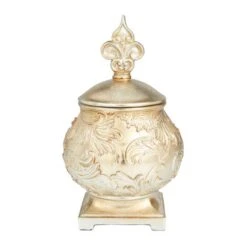 13" Gold Round Traditional Decorative Jar 19 13" Gold Round Traditional Decorative Jar -Michaels Decor Sale D609463S 7