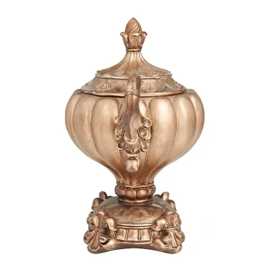 13" Bronze Traditional Decorative Jar 5 13" Bronze Traditional Decorative Jar - Image 3