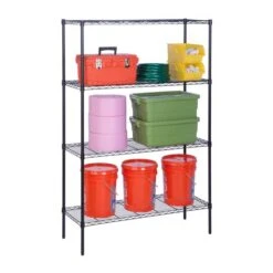 Honey Can Do Black 4-Tier Heavy Duty Adjustable Shelving Unit -Michaels Decor Sale D613892S 4